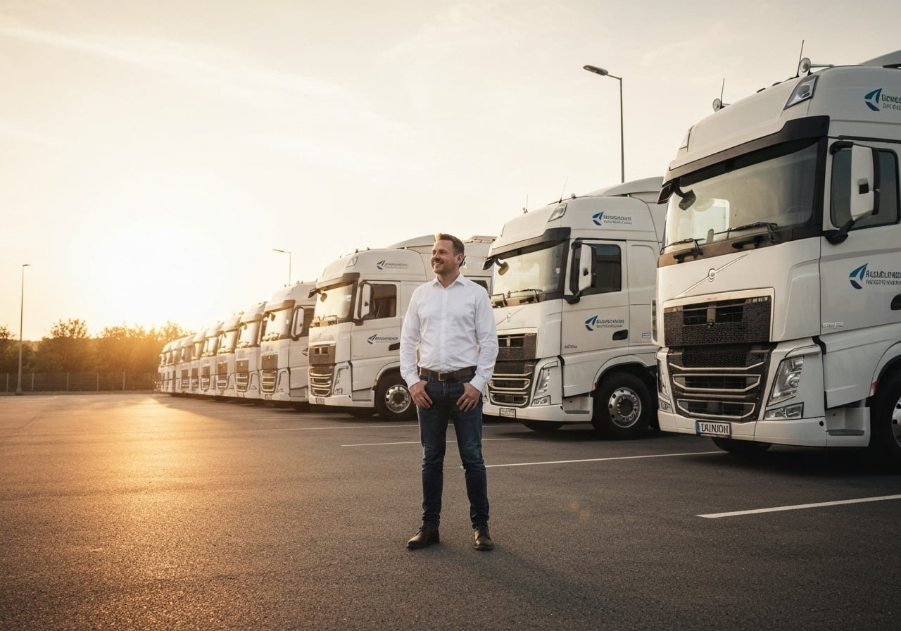 Fleet of trucks