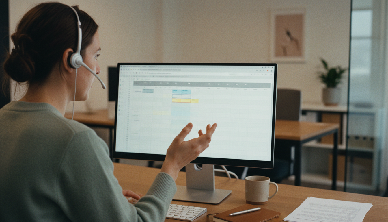 Business support and filing assistance workspace